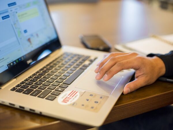 a person using a laptop